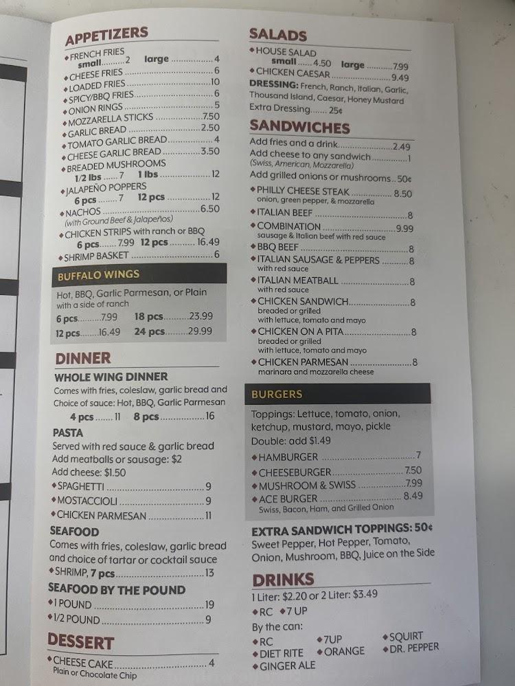 Ace Pizza Menu image 1