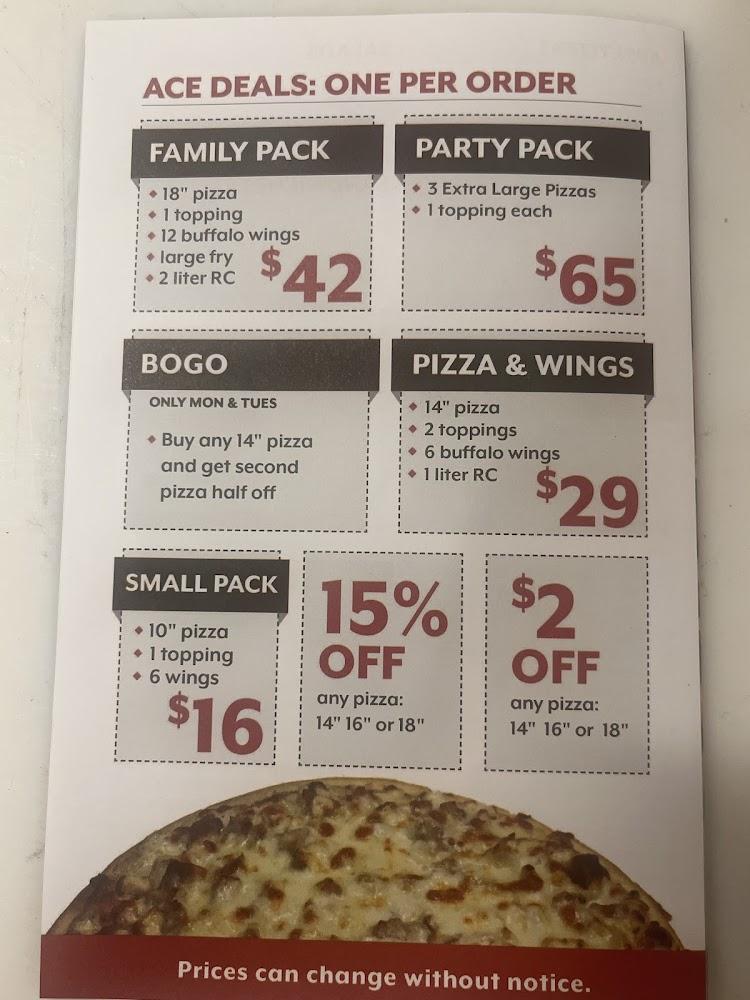 Ace Pizza Menu image 2